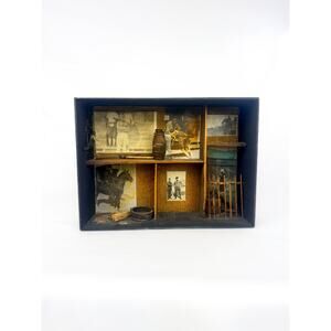 Vintage Old American West Jailhouse Diorama South Western Cowboy Handmade Decor